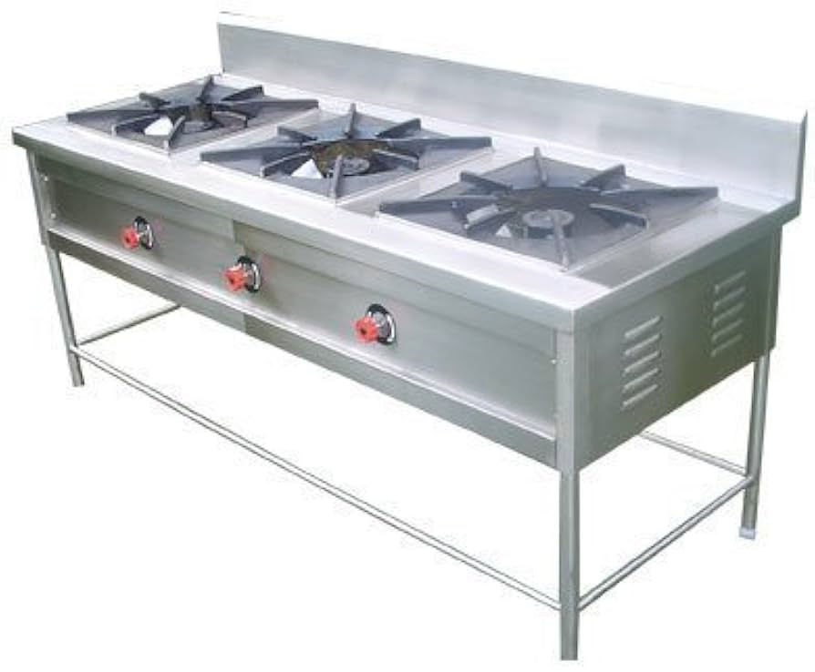 Stainless Steel Three Burner Gas Range