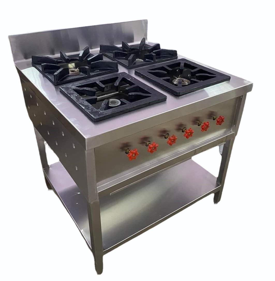 Stainless Steel Four Burner Continental Range