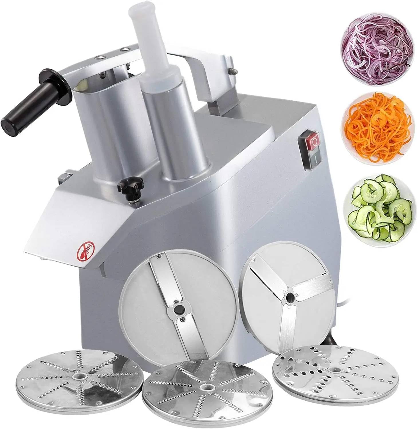 550W Commercial Food Processor with Dual Feeding Holes